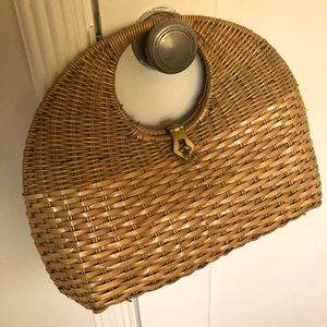 Vintage Boho Wicker Ganson of California Handbag